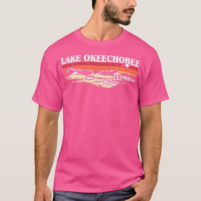 Fiske Boating Camping Sjö Vacation Sjö Okeecho T Shirt (Framsida)