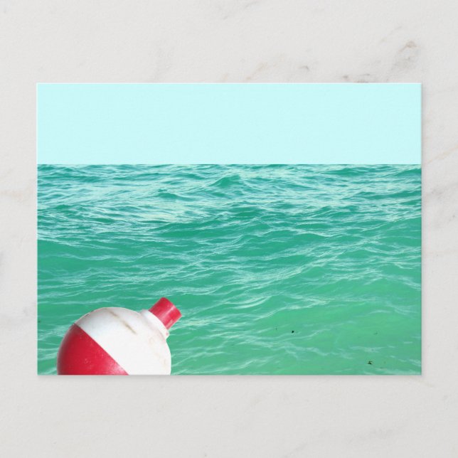 Fiske Bobber i Vatten Vykort (Framsida)