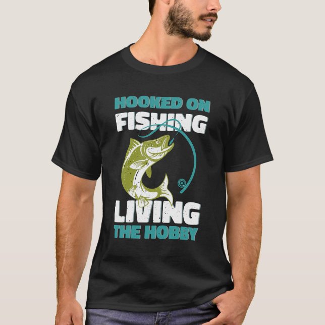 Fiske, boende i hobby - Fiske konst T Shirt (Framsida)