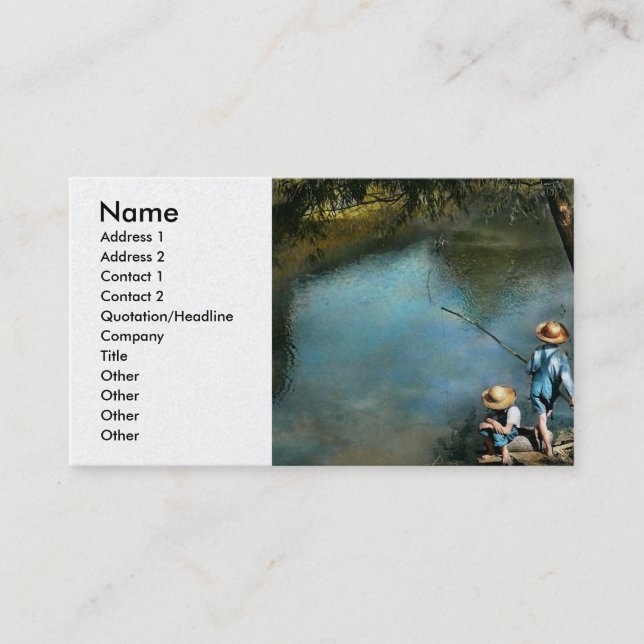 Fiske - Borta fiske" - 1940 Visitkort (Framsida)