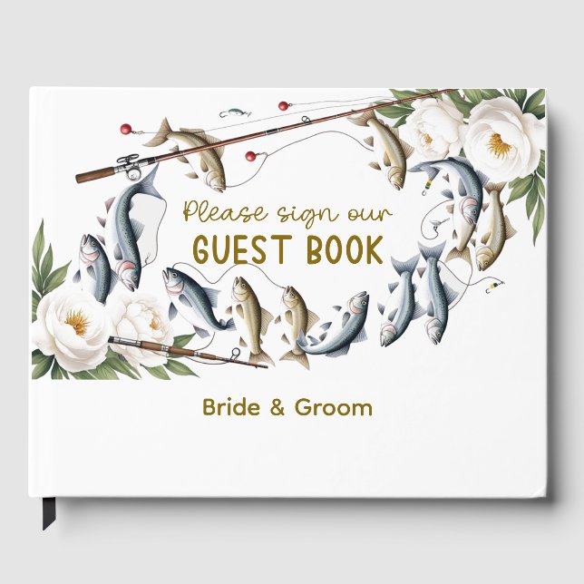 Fiske Bröllop som temat för fiske i älskare Gästböcker (Framsida)