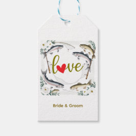 Fiske Bröllop som temat för fiske i älskare Presentetikett