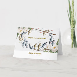 Fiske Bröllop som temat för fiske i älskare Tack Kort