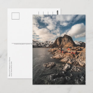 Fiske by Hamnoy Lofoten Norge Vykort