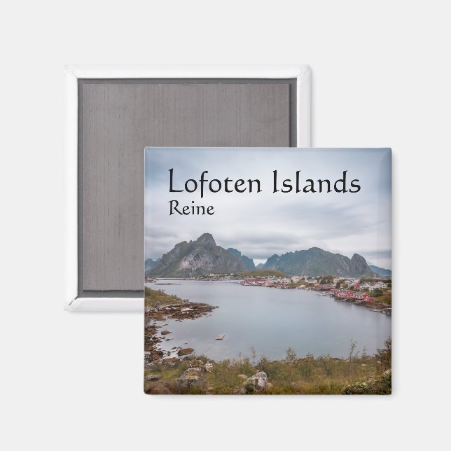 Fiske by Reine, Lofotenöarna Magnet (Front/Back)