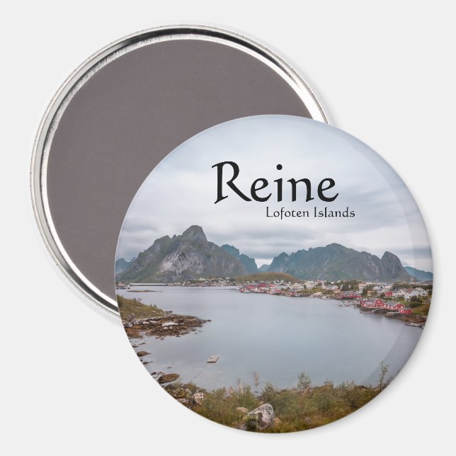 Fiske by Reine, Lofotenöarna Magnet (Front/Back)