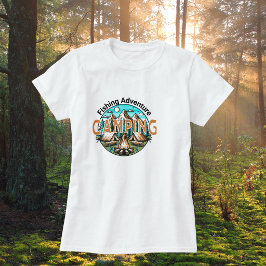 Fiske/Camping Äventyr Dam T-Shirt