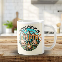 Fiske/ Camping Äventyr Mugg