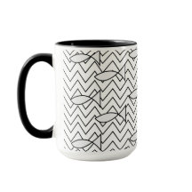 Fiske Chevron Rand Geometric Mönster