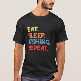 Fiske Citat Äta Sova Fiske Upprepa För Fiske T Shirt