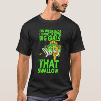 Fiske Citat - På helgerna hakar jag på med stor tj T Shirt