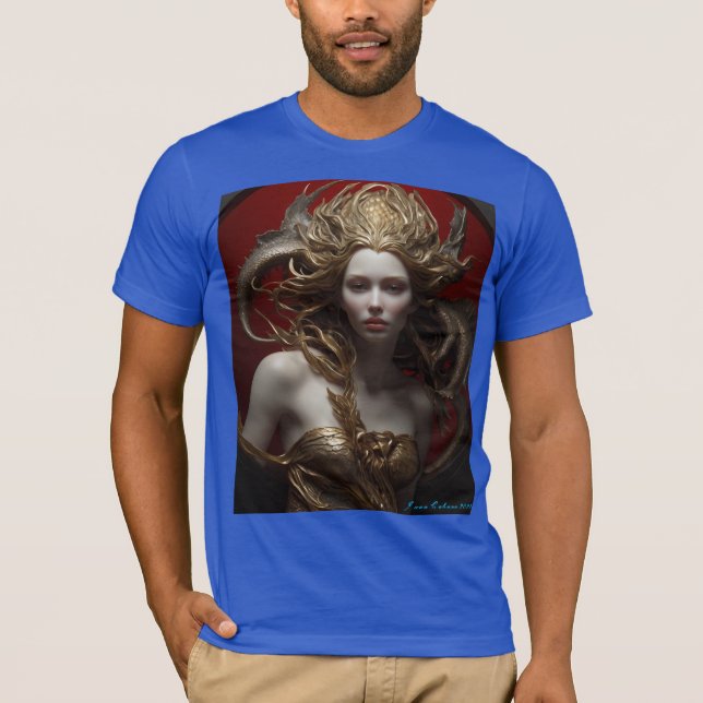 Fiske Dam av Juan Cabana T Shirt (Framsida)