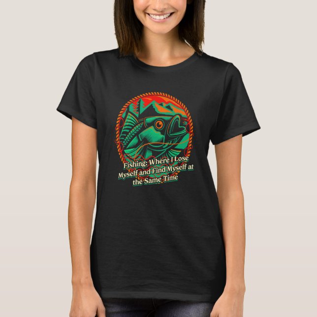 Fiske där jag förlorar min egen motivering t shirt (Framsida)