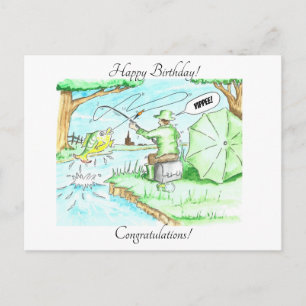 Fiske - den stora! Yippee! Vykort