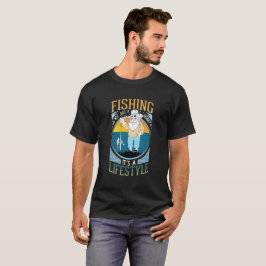 Fiske Det är en Vintage för livsstil T-shirt desig