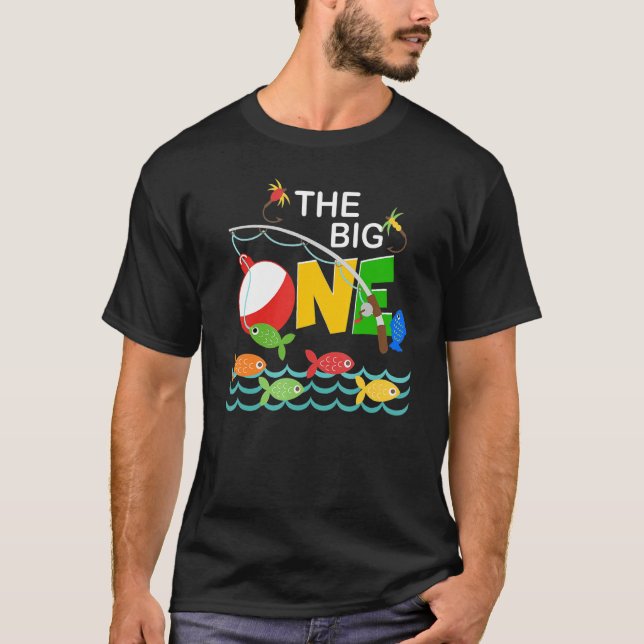 Fiske det stora ettåret 1:a födelsedag lite t shirt (Framsida)