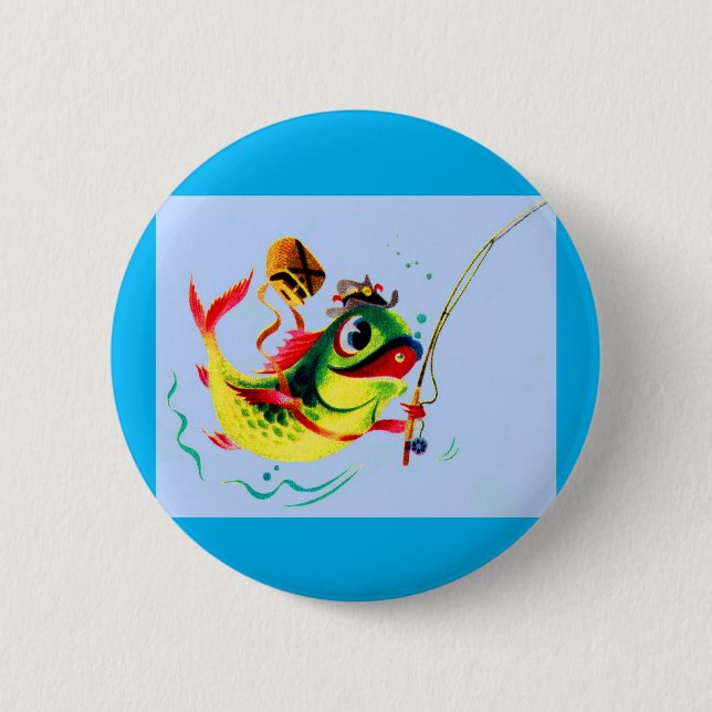 Fiske efter 1940-talet knapp (Framsida)