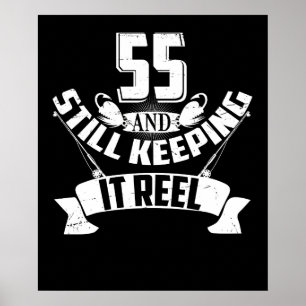 Fiske efter 55:e födelsedagspresenten Fiskare 55 å Poster