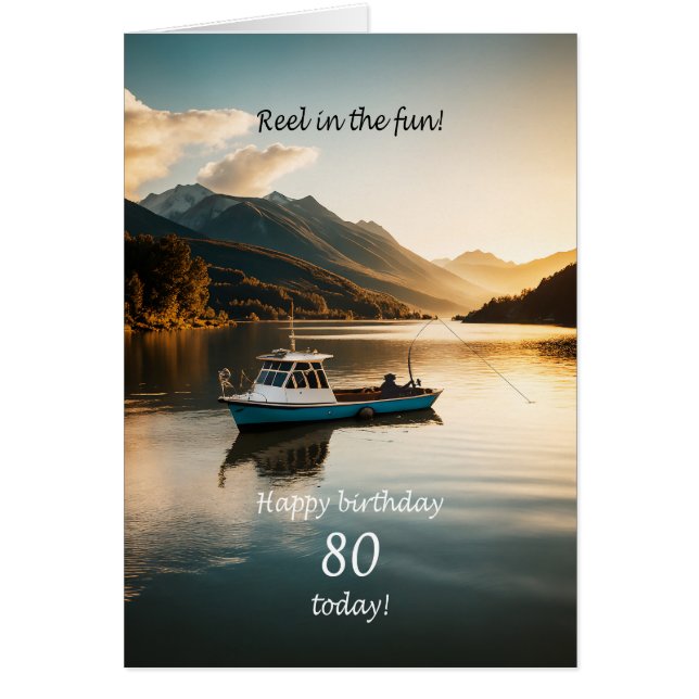 Fiske efter 80 dagar från ett fartyg hälsningskort (Framsidan)