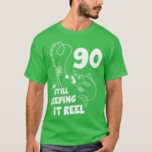 Fiske efter 90:e dagstidningen Bday Fisher Birthda T Shirt