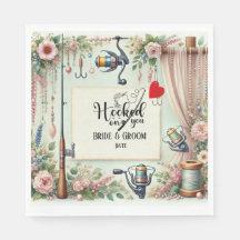 Fiske efter Älskare bröllop med stav och blommor