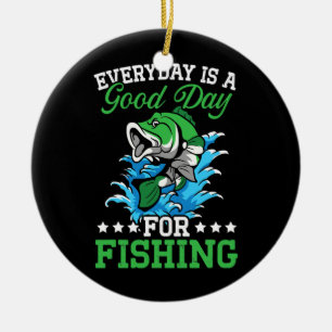 Fiske efter Älskare fiskevatten Life Fish Catcher Julgransprydnad Keramik