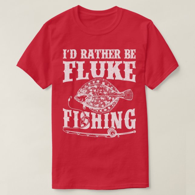 Fiske efter Älskare Retro-ID:t är snarare flukfisk T Shirt (Design framsida)