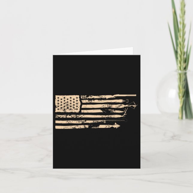 Fiske efter amerikansk Flagga Förenta staternas Vi Kort (Framsida)