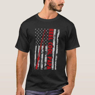 Fiske efter amerikansk Flagga från Pappa för Fars T Shirt