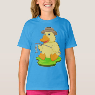 Fiske efter anka Fisher Fishing Rod T Shirt