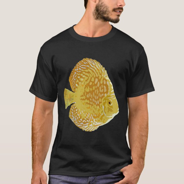 Fiske efter Aquarium Cichlid T Shirt (Framsida)