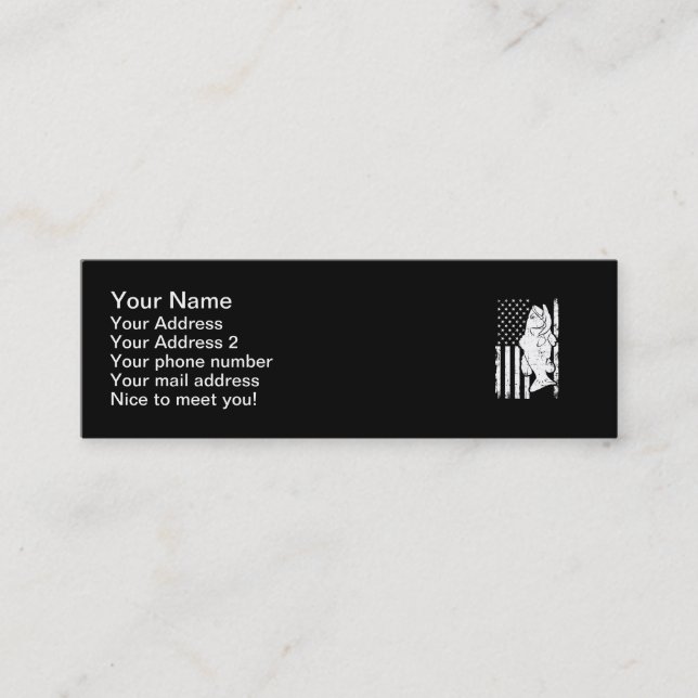 Fiske efter Bass USA Mini Visitkort (Framsida)