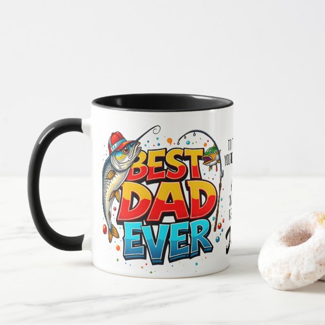 Fiske efter bästa Pappa någonsin fiskeoffert Graff Mugg (Med munk)