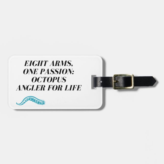 Fiske efter bläckfisk bagagebricka (Horisontell Framsida)