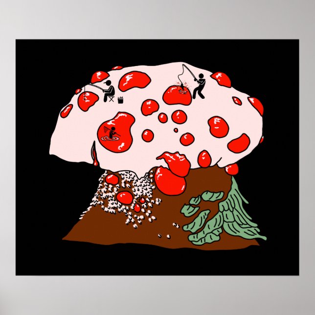 Fiske efter bläckfiskedödande tandsvamp poster (Framsidan)