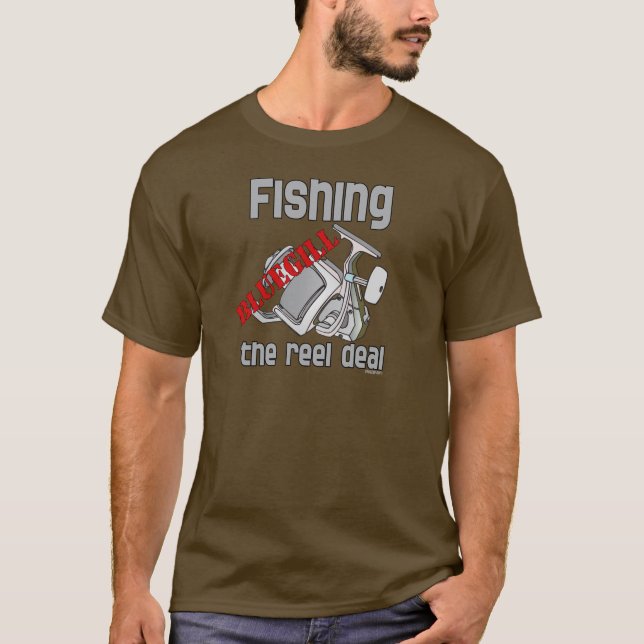 Fiske efter blått fiske efter djuphavsfiske t shirt (Framsida)
