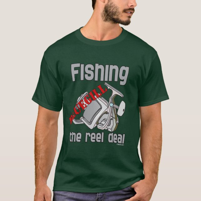 Fiske efter blått fiske efter djuphavsfiske tee shirt (Framsida)