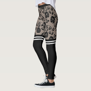Fiske efter bottenskåp i Faux Black Ro Snöre Leggings