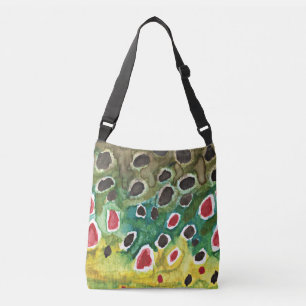 Fiske efter brunöring axelväska