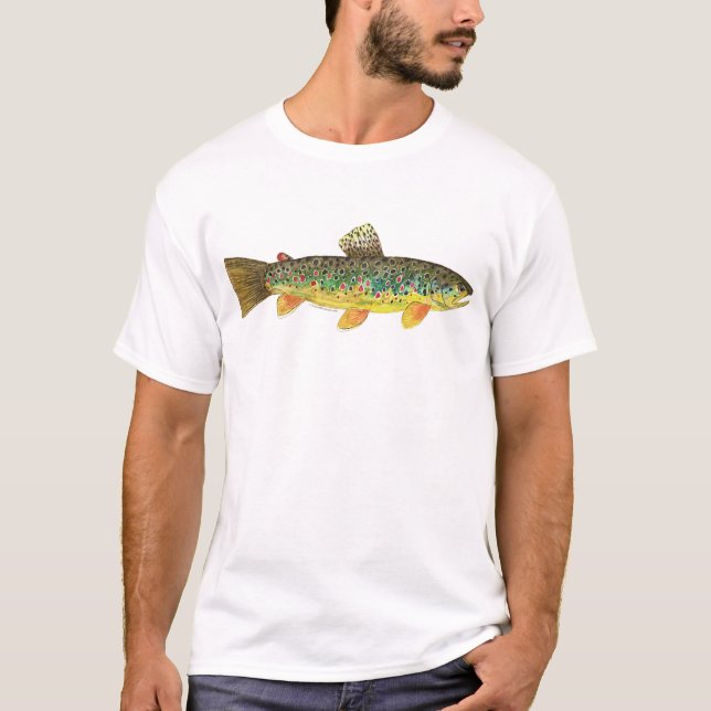 Fiske efter brunöring tee (Framsida)