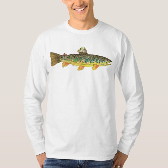 Fiske efter brunöring tee shirt (Framsida)