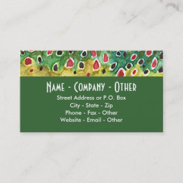 Fiske efter brunöring visitkort