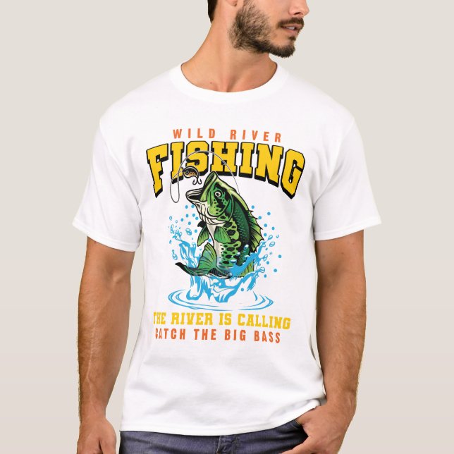 Fiske efter den stora massfisken t shirt (Framsida)