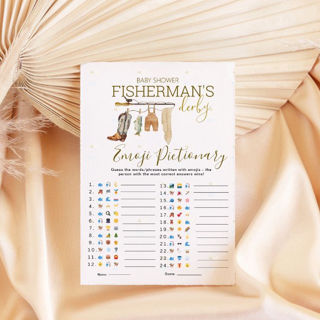 Fiske efter Derby Baby Shower Emoji Pictionary Gam (Skapare uppladdad)
