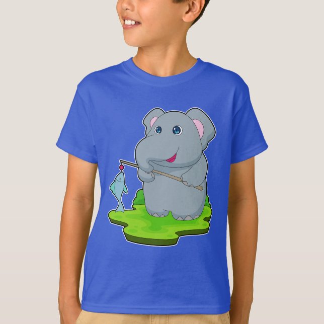Fiske efter elefant Fisher T Shirt (Framsida)