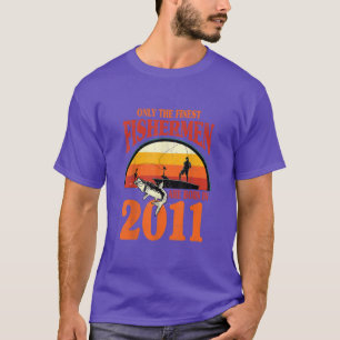 Fiske efter elfte födelsedag föds upp t shirt