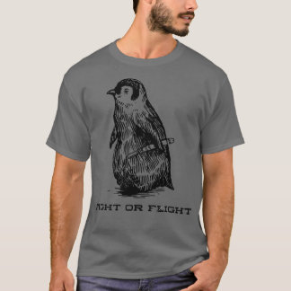 Fiske efter eller flygning med penguin Pun Fight e T Shirt