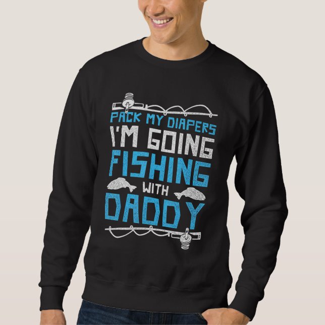 Fiske efter Far och Son Fish Fisherman Partnerl Lång Ärmad Tröja (Framsida)