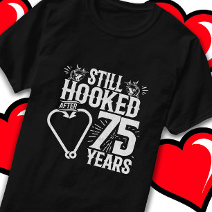 Fiske efter finsk 75:e-årsdag, gift 75 år t shirt