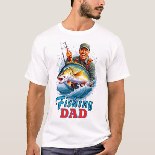 Fiske efter fisk i Pappa Lycklig Lycklig Fars dag T Shirt